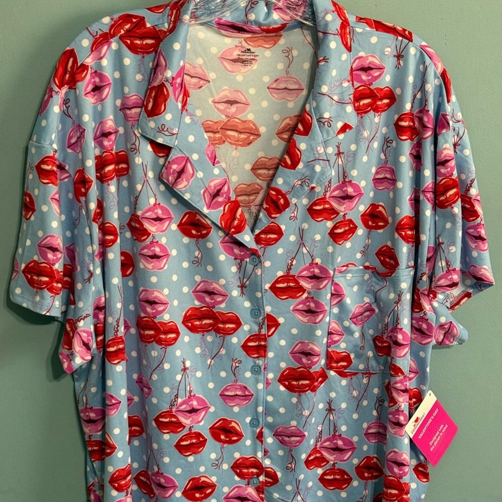 Blue and Red Heart Pajamas Celebrate Valentine's Day